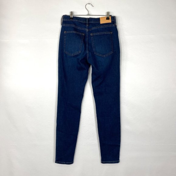 NEW Everlane The Authentic Stretch Mid Rise Skinny Jean Dark Blue Wash 27 - Picture 6 of 9
